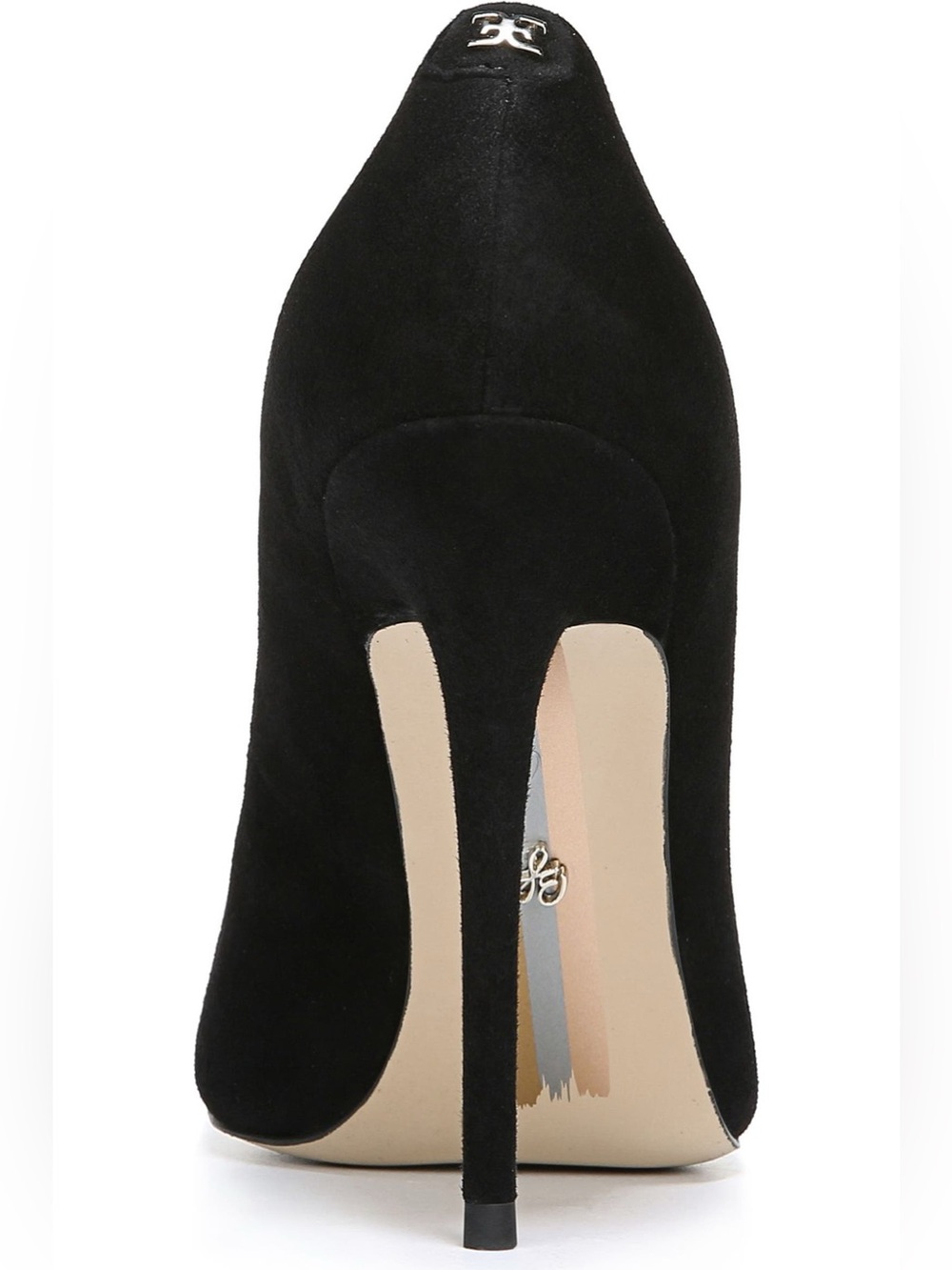 Sam Edelman Black Suede Pointed Toe Stiletto Pumps - Picture 4 of 9